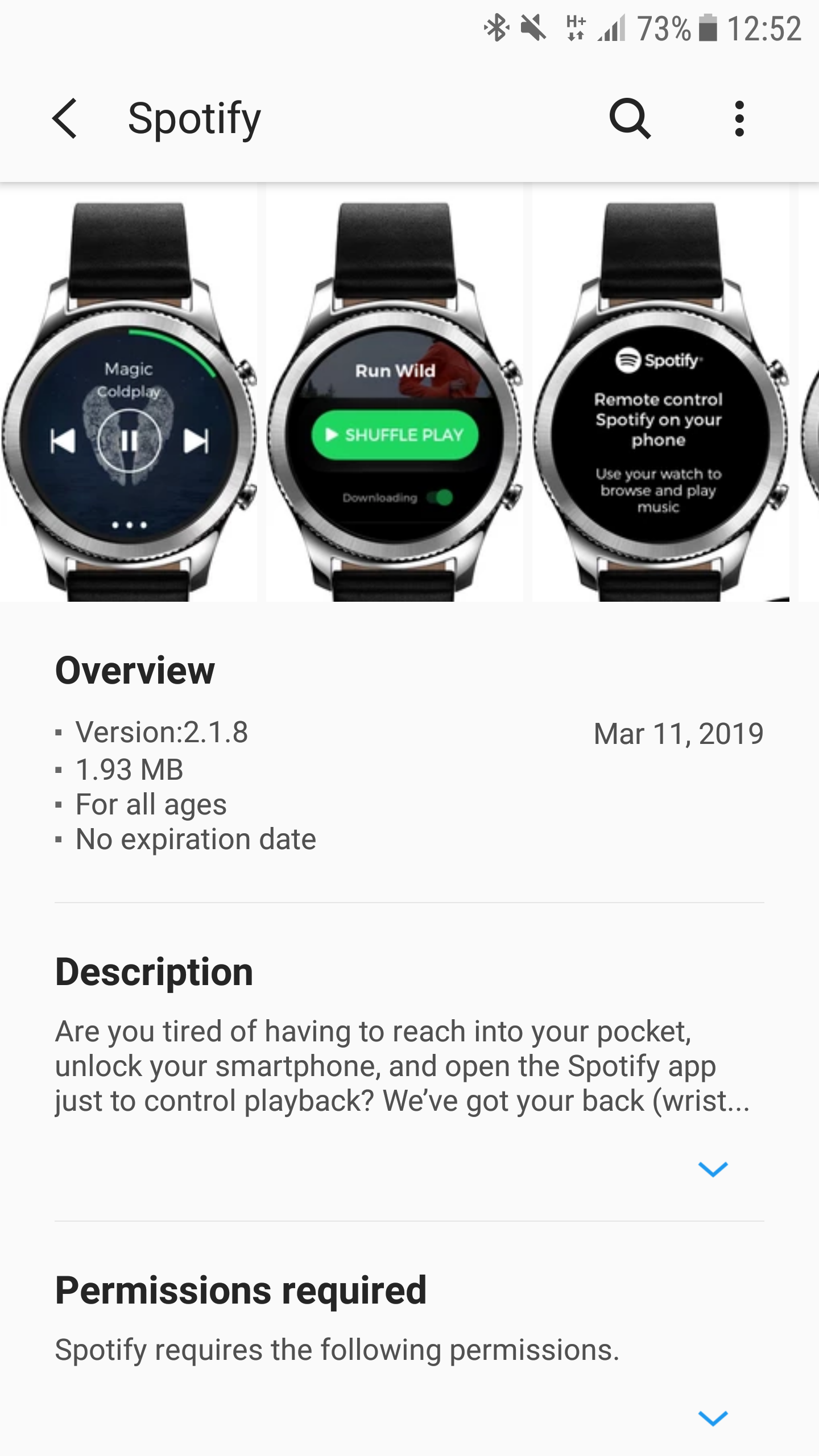 Galaxy watch - cannot connect to spotify on your p... - The Spotify  Community
