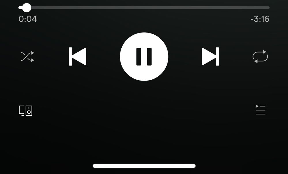 Music Playback - queue button in bottom right