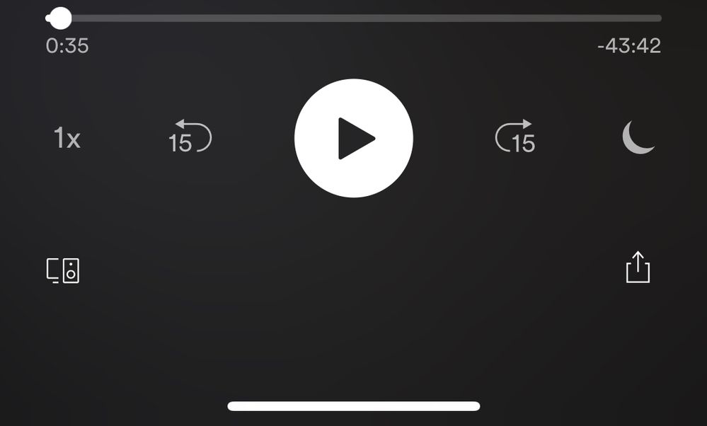 Podcast Playback - no queue button