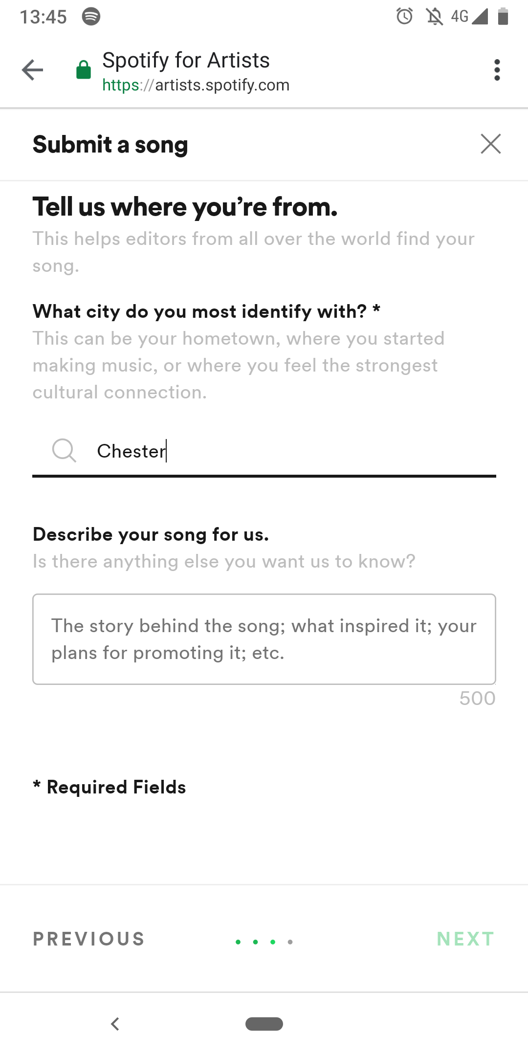 Issue With Submit A Song To Editors The Spotify Community