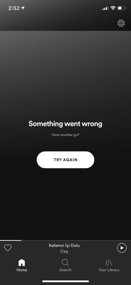 Spotify Mobile App Sorry Error