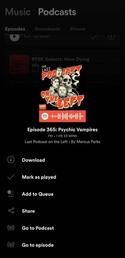 Spotify Podcast Download Size