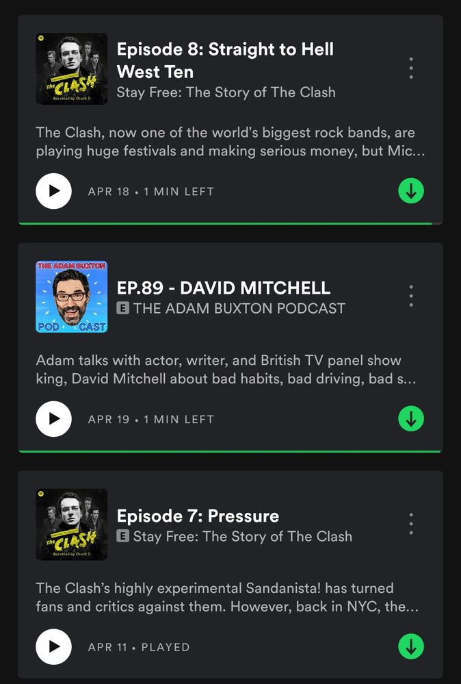 Spotify App Mark Podcast As Played