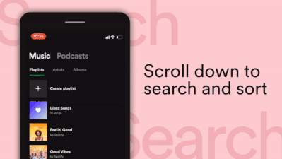 Spotify app interface