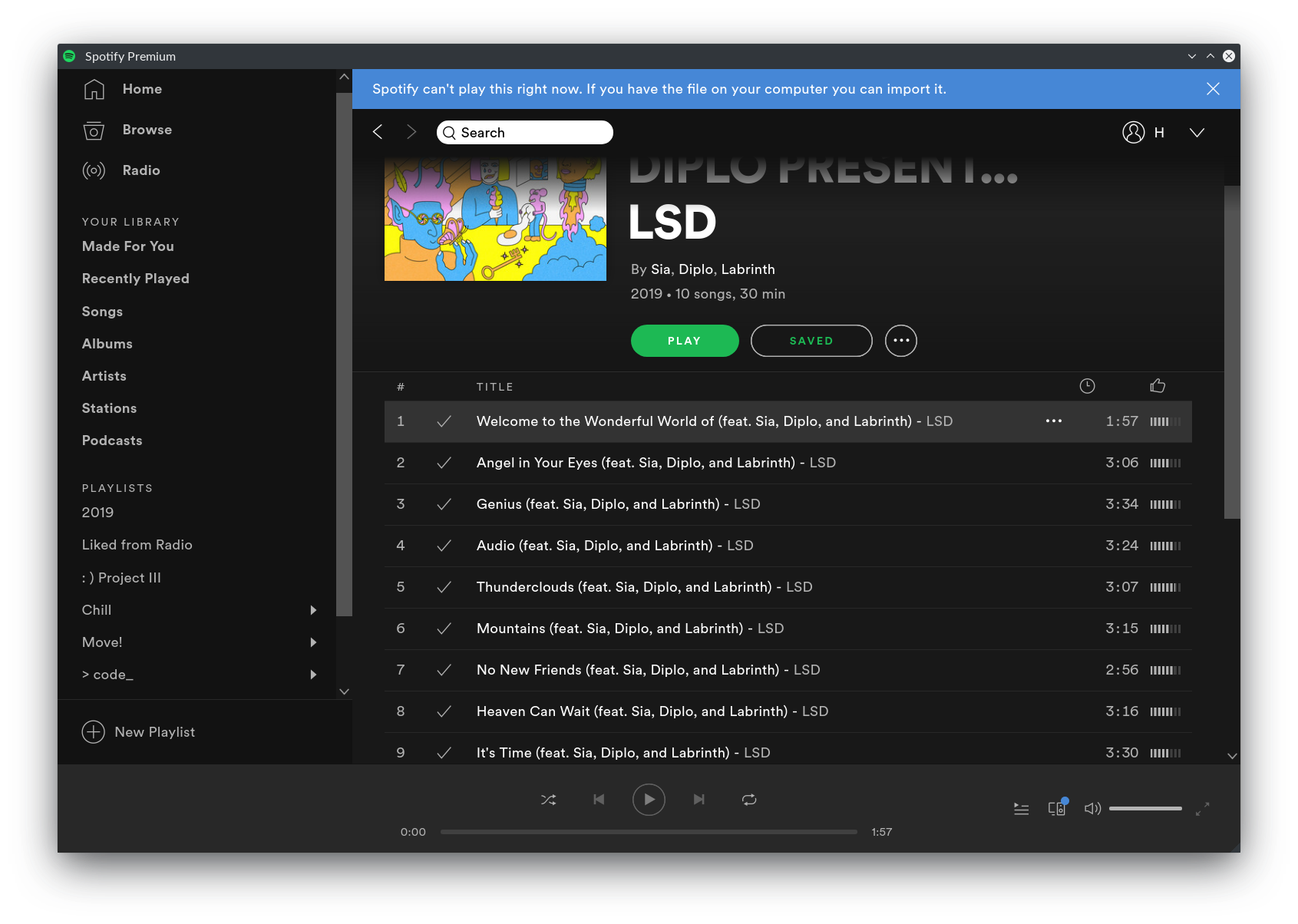 Spotify can