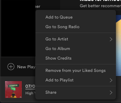2. Right click on it and this menu pops up where you will select Add to Playlist