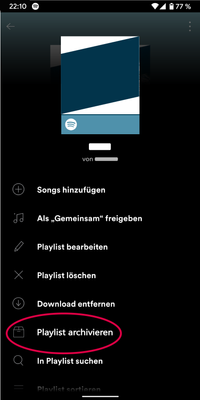 Your Library Playlist Archive W Concept Scree The Spotify Community