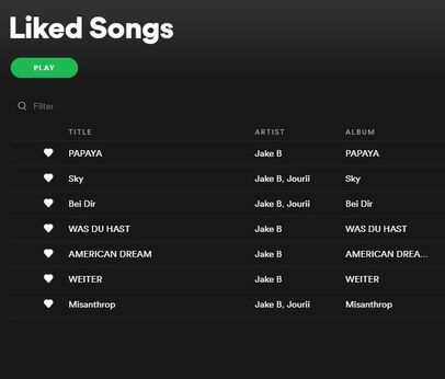 Songs liked automatically