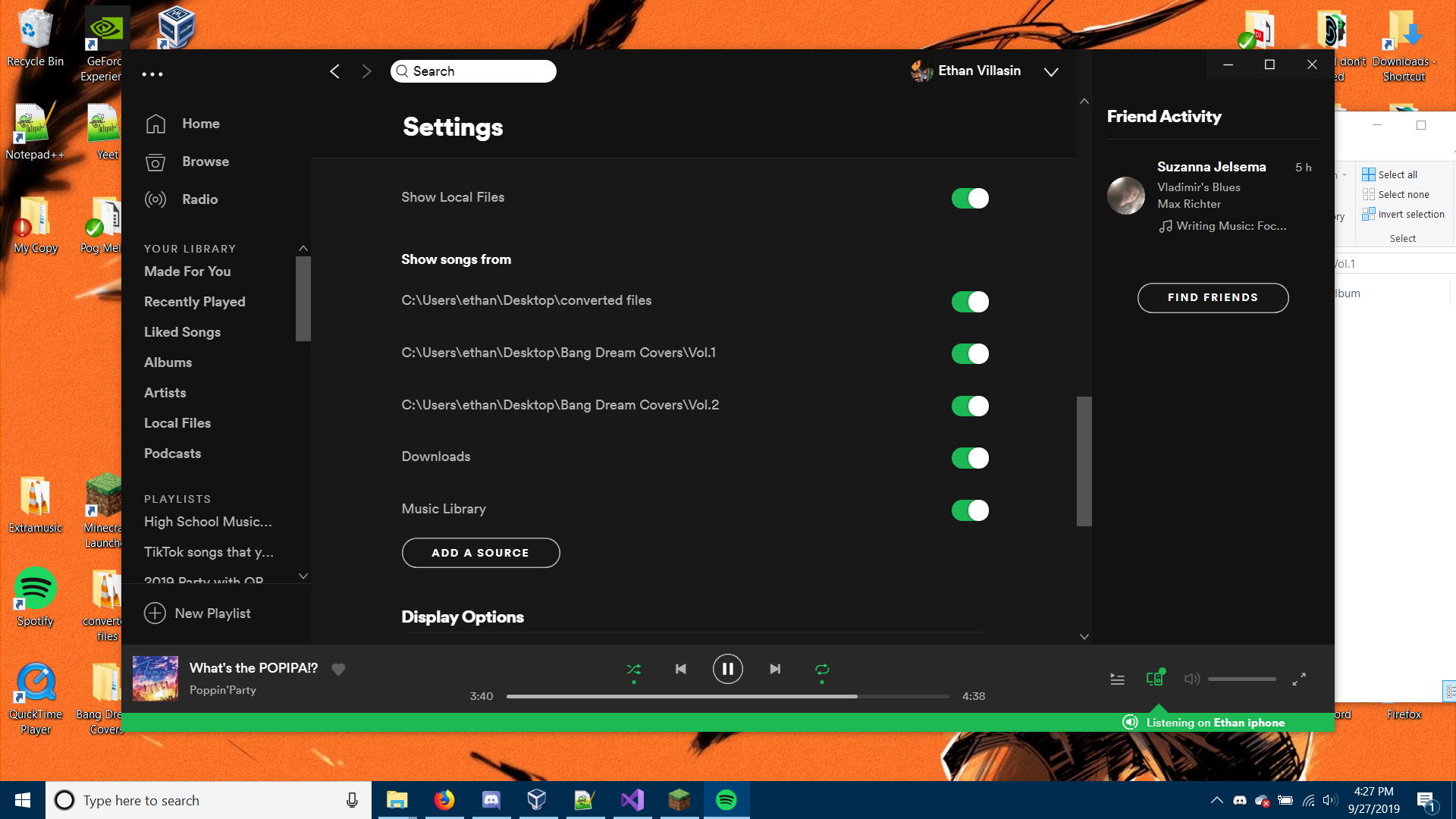 spotify how to download local files