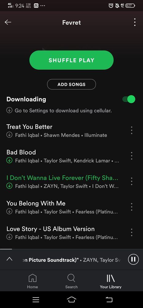 Solved: Cannot download using cellular data - The Spotify Community