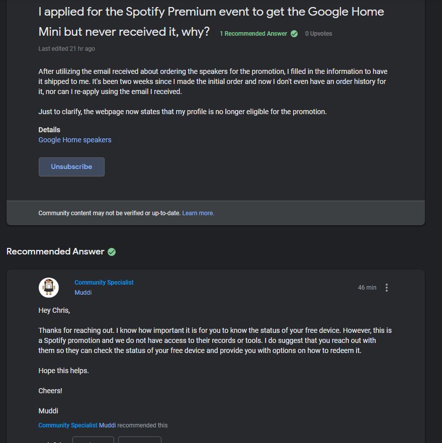 Spotify Premium promotion with Google Home Mini - The Spotify Community