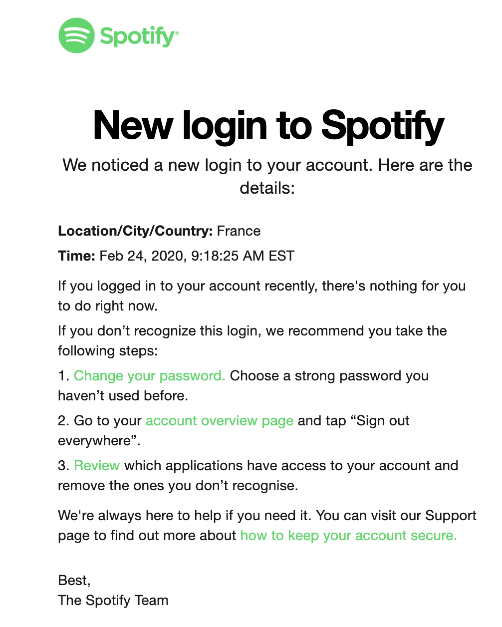 Spotify research email