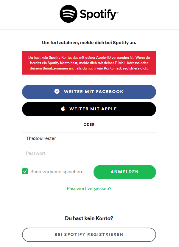 My Apple ID won't link to my spotify account - The Spotify Community
