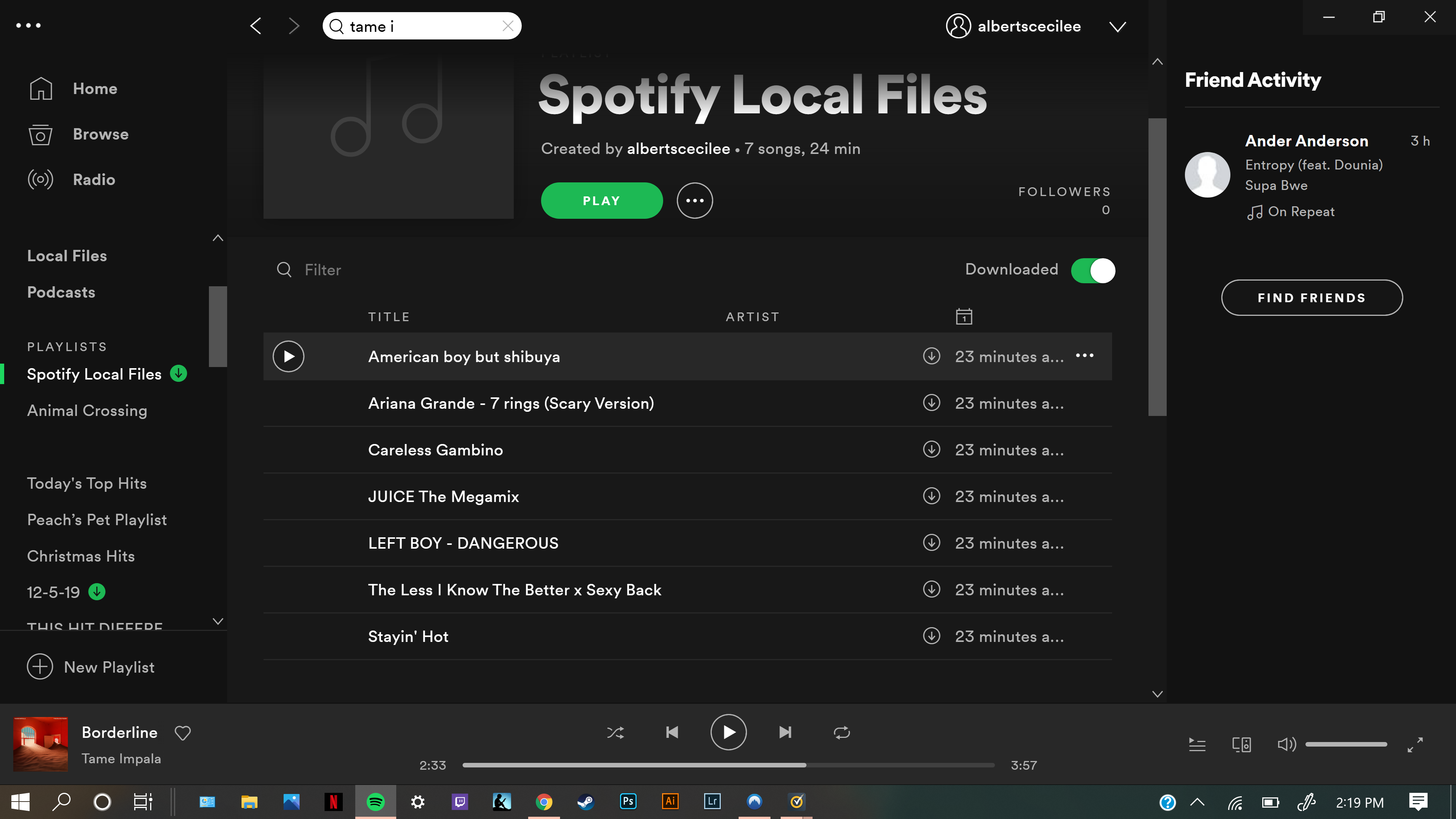 spotify not downloading local files