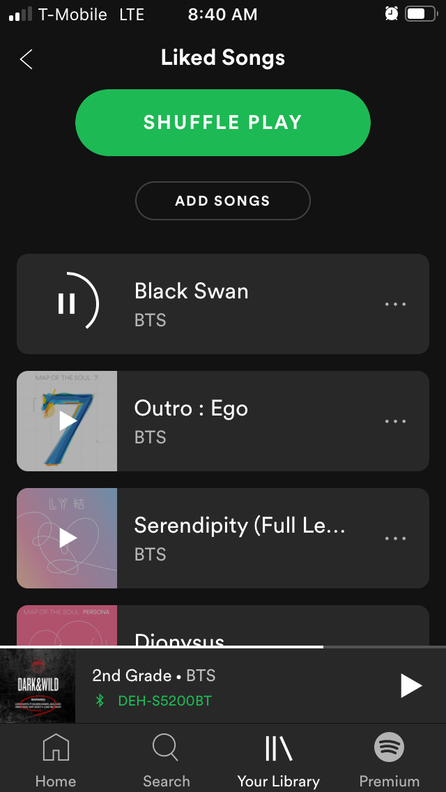 A Minimalist Display Showing What's Playing on Spotify 