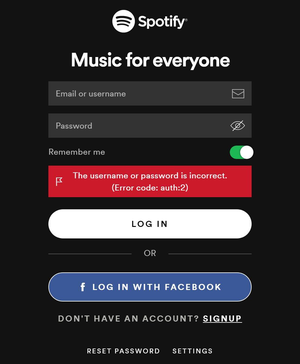 Solved Error Code Auth 2 When Login In Windows 10 Spotify The Spotify Community