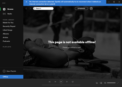 This page is not available offline How to fix The Spotify Community