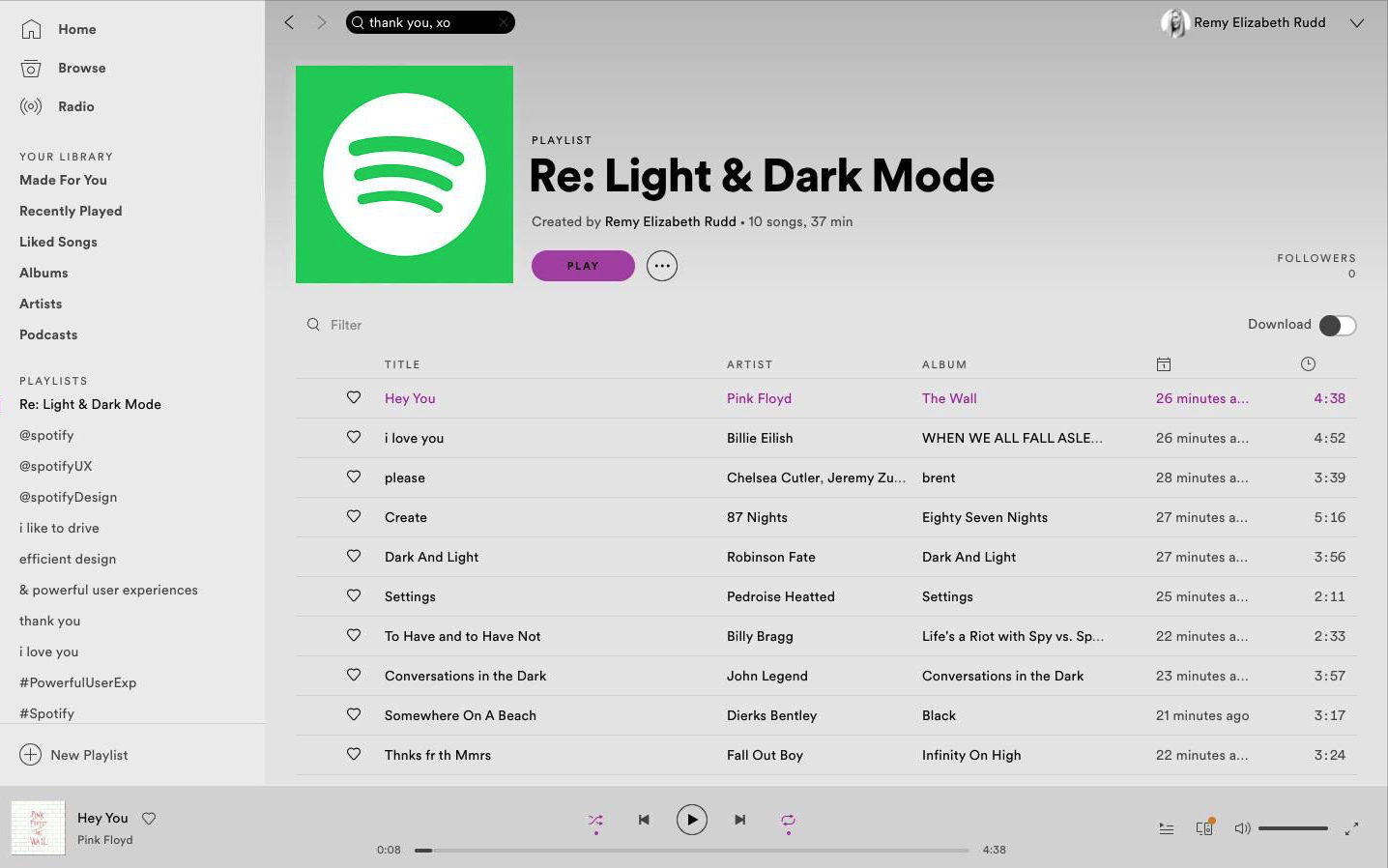Symptomer sig selv kapillærer All Platforms] Light Mode option - The Spotify Community