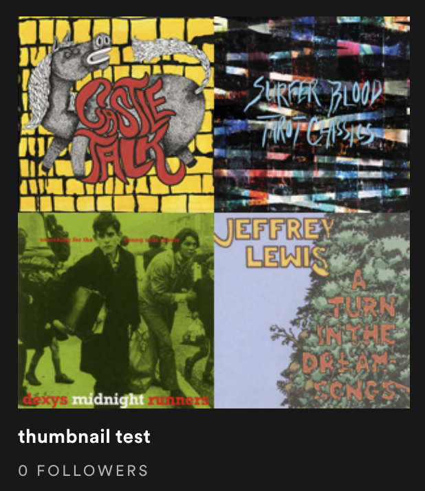 Playlist thumbnails on profile are messed up. - The Spotify Community