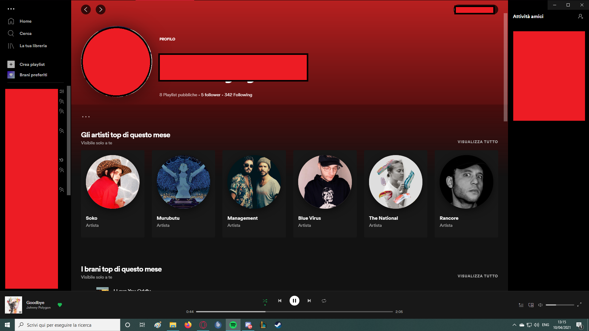 Desktop] Why is my profile red? - The Spotify Community
