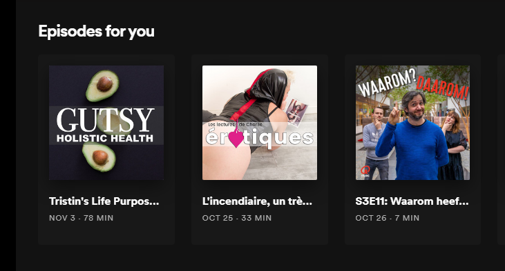 Solved: Remove top podcasts suggestions - The Spotify Community