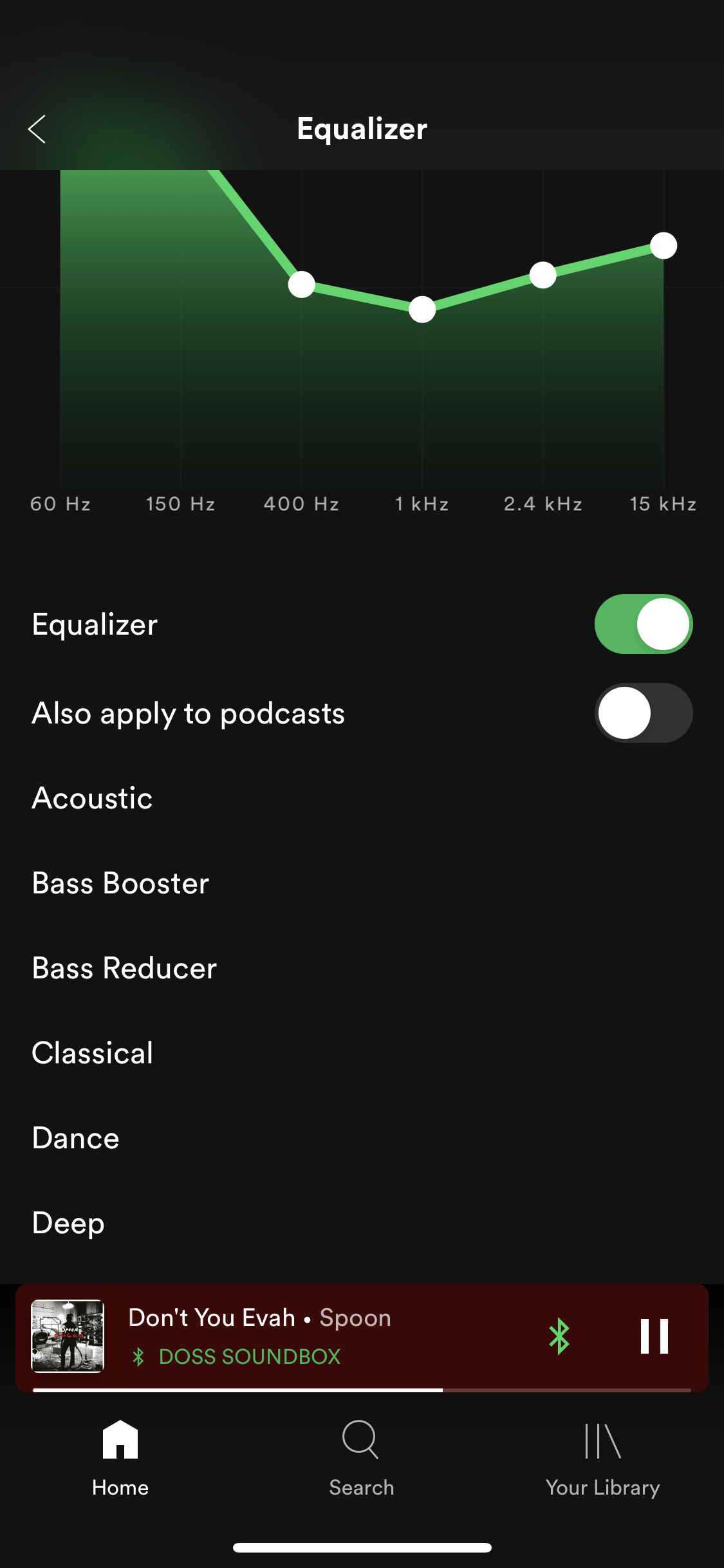 iOS] Equalizer partially hidden above window - The Spotify Community