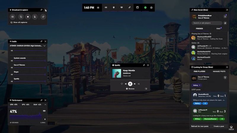 Microsoft Launches Xbox Game Bar Widget Store and Updates Game Bar