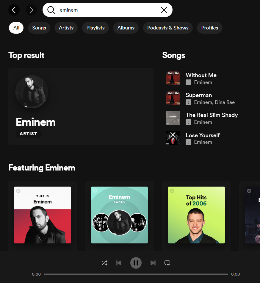 see all" option not showing up for searches - The Spotify Community