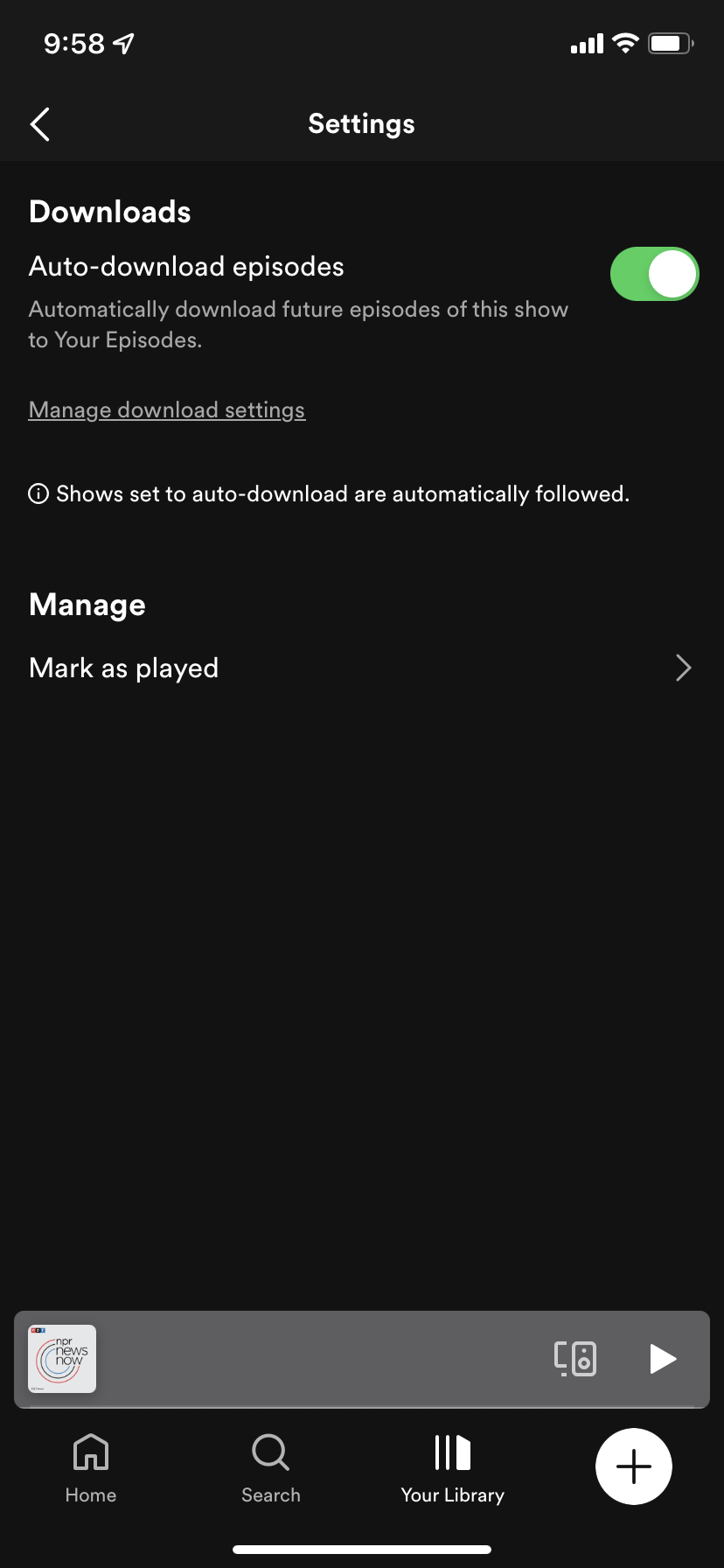 Auto download/remove podcast episodes? - The Spotify Community