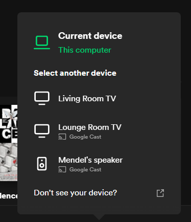 Solved: Device not showing on laptop - The Spotify Community