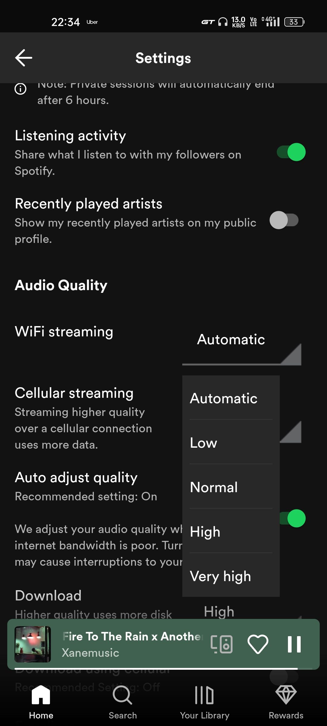 Solved: "Very High" Audio Quality ? Cannot change to this ... - The Spotify  Community