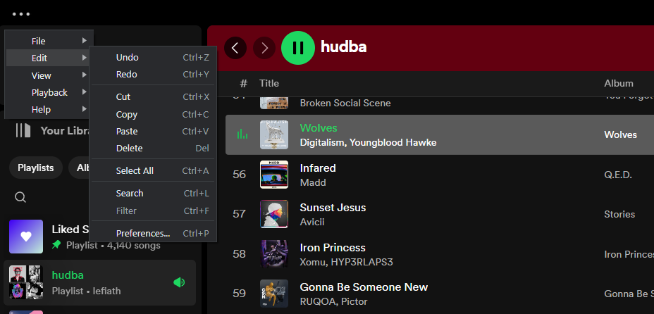Shortcuts for DELETE, COPY and PASTE don't work - The Spotify Community