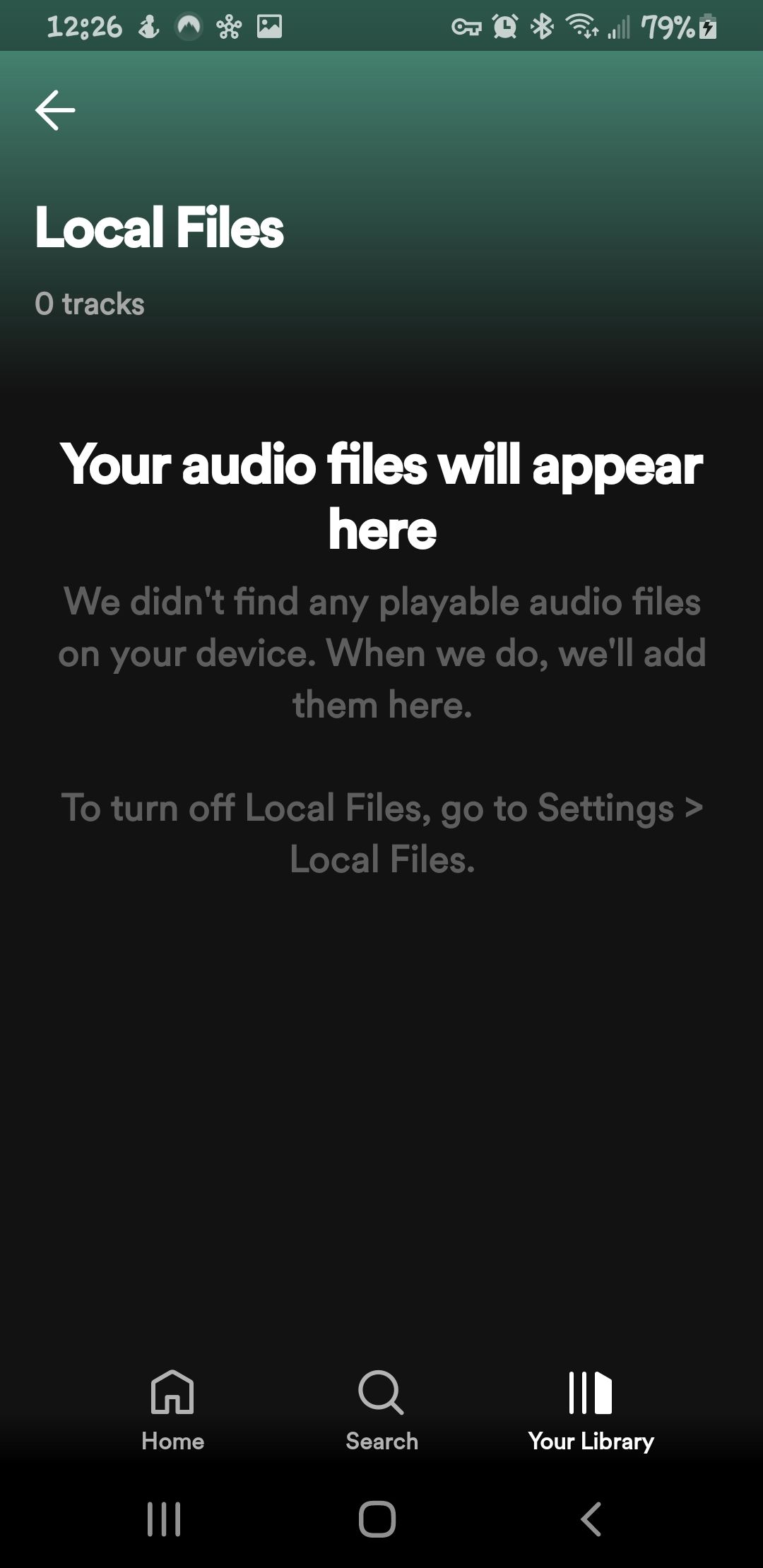 how to add music to local files spotify android