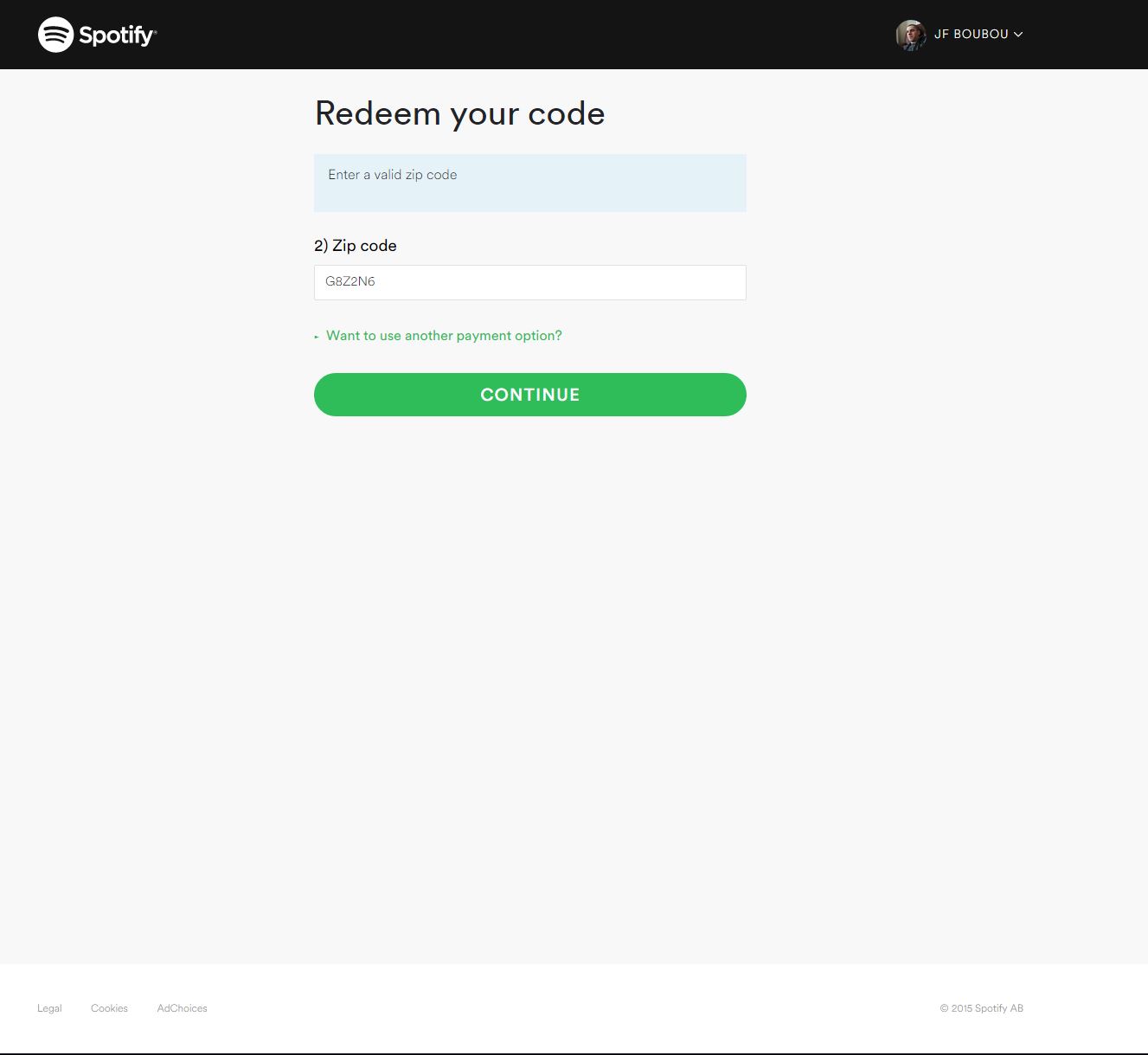 The postal code you entered was not valid for the ... - Page 2 - The Spotify  Community