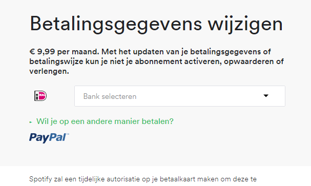 Spotify student verlengen