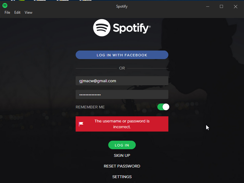 Solved: Cannot log in to Spotify App but can log in to my ... - The Spotify  Community