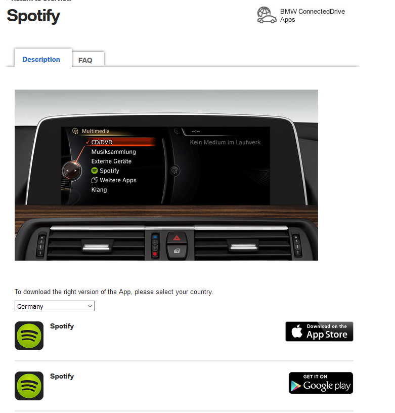 Spotify bmw connected