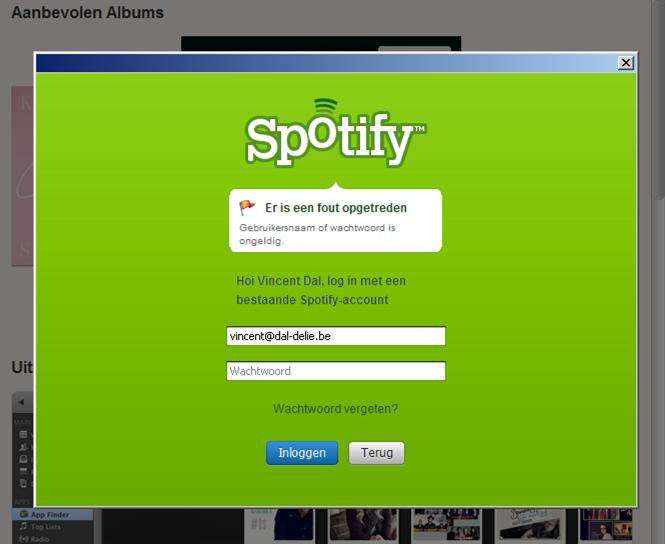 Spotify inloggen