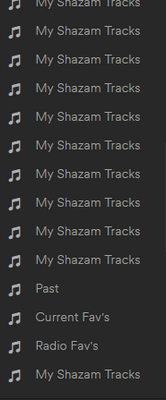 Multiple Shazam Playlists.PNG