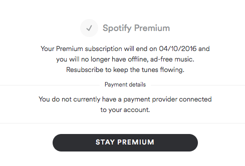 Cant Get Spotify Premium After Free Trial