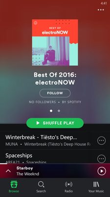 Like on this one of 2016's Wrapped playlist