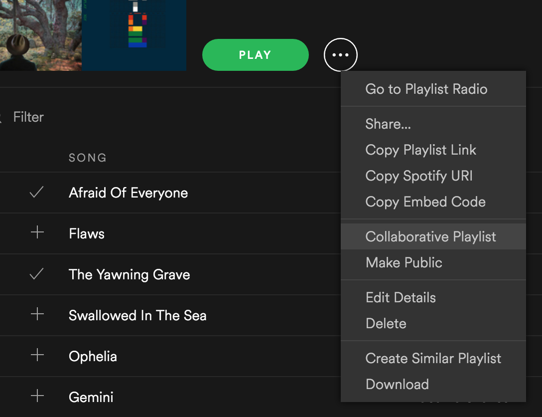 Can't create a collaborative playlist - The Spotify Community