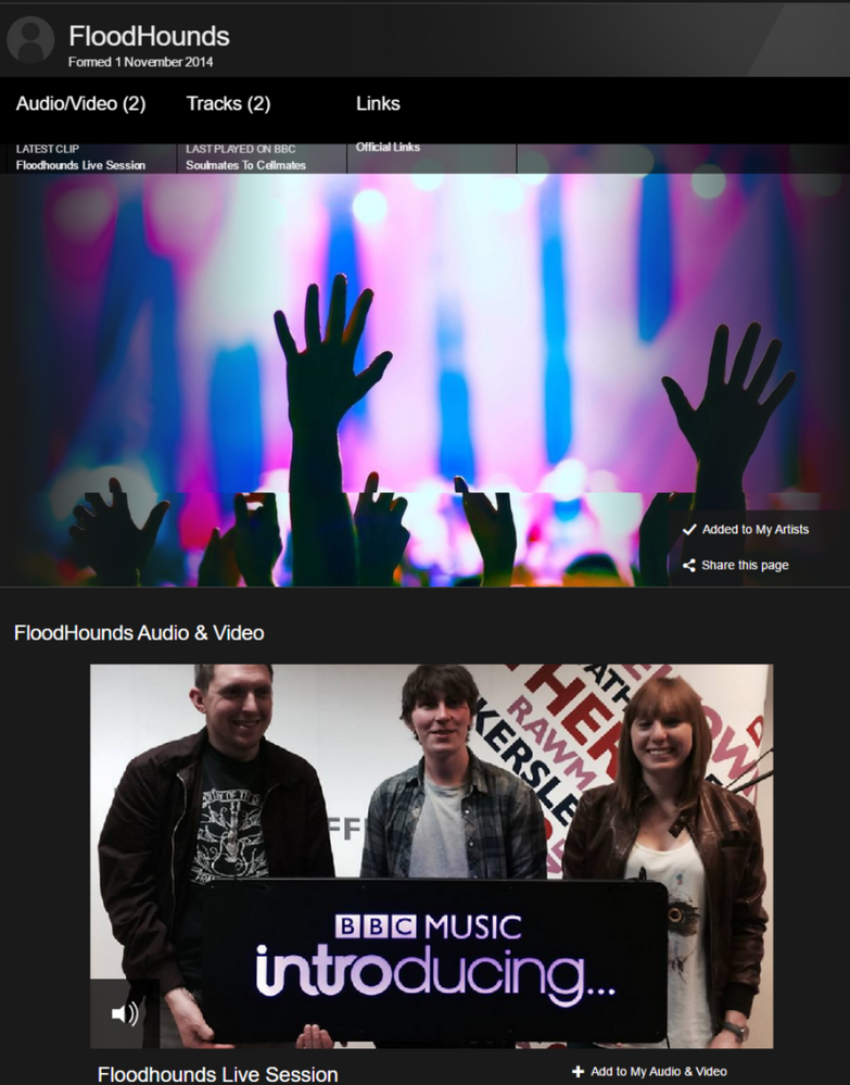 BBC Artists page with Soulmates on it.png