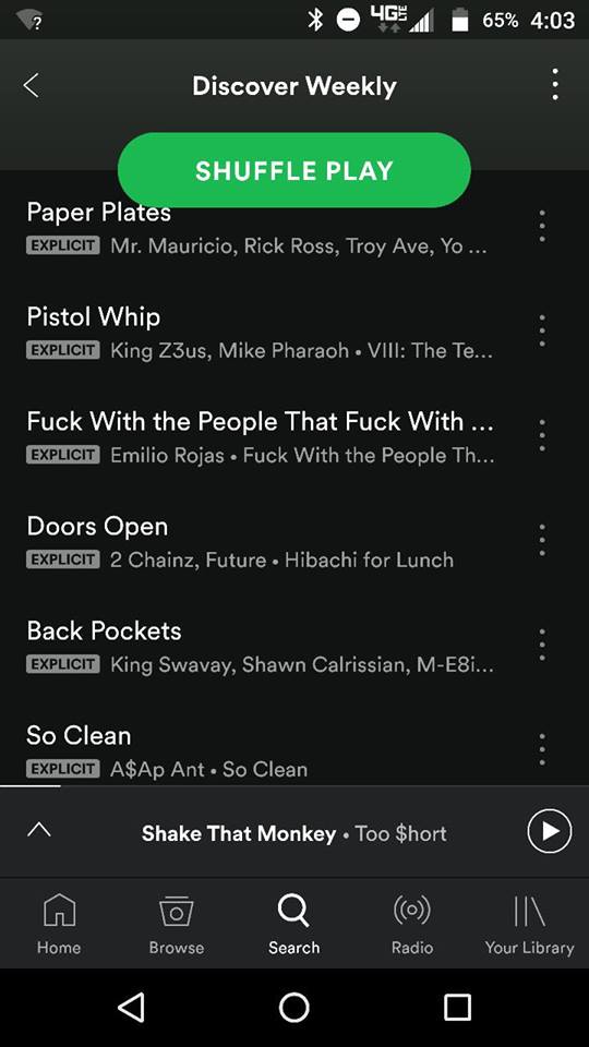 spotify hip hop new releases not updating