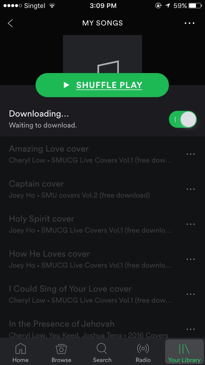 spotify local files wont download on phone