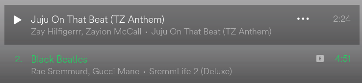 towards the right of the song there is are 3 dots to where the time for how long the song is. When you click on those dots there is a drop-down menu that says add/remove from music,add to playlist etc. But for some reason when I click there is no drop-down menu.