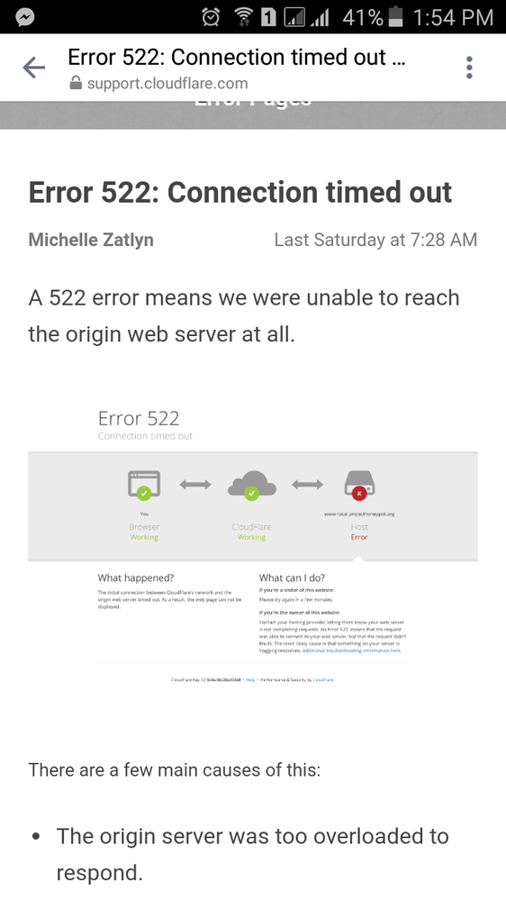 ERROR 522 Connection Timed Out - The Spotify Community