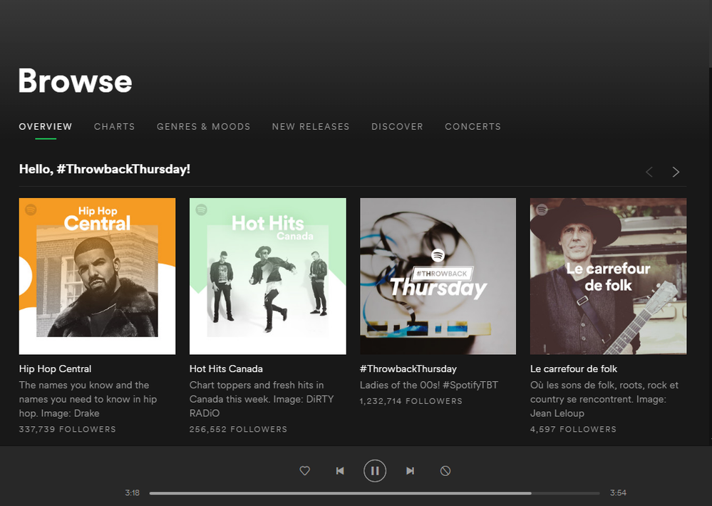 The Regular Overview tab