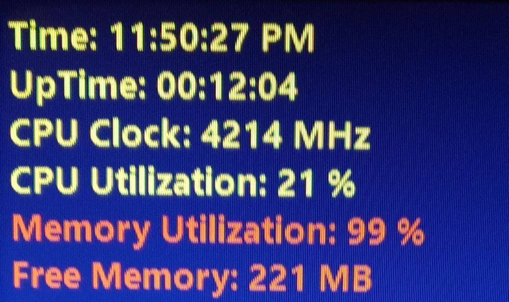 Completely out of memory. This was taken as my computer was frozen. As you can see, 100% memory usage in only 12 minutes of computer uptime. Spotify used up about 11 GBs of memory in less than two of those minutes.