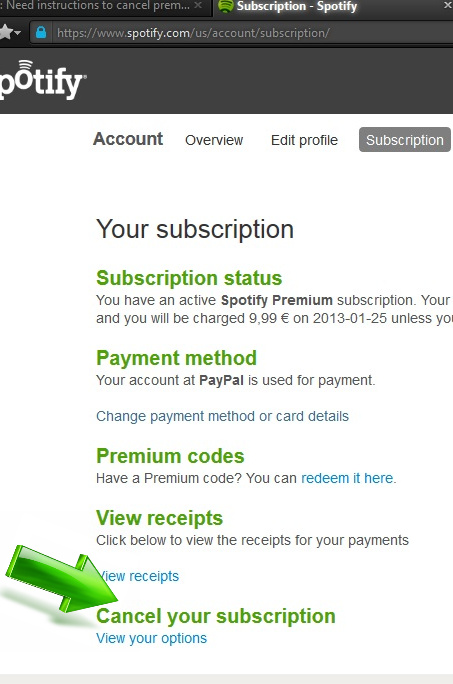 Need instructions to cancel premium - The Spotify Community